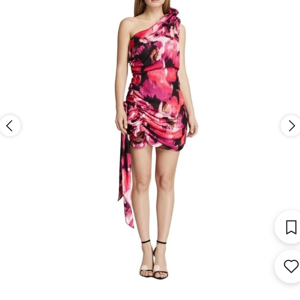 Forever 21 Vibrant Pink and Brown Dress